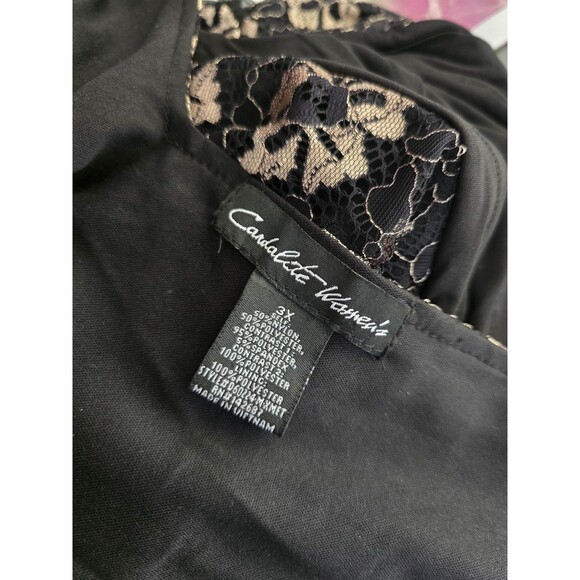 Candalite Woman's BridesMaids Dress Woman's 3X XXXL Black Gold Lace Mermaid Fit - Picture 4 of 6